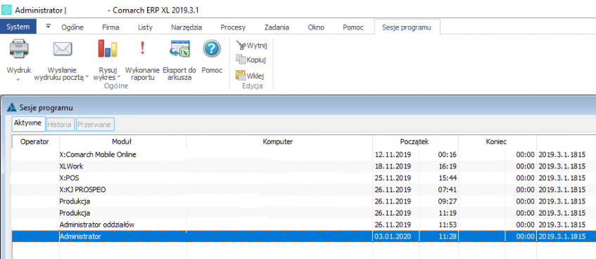 Aktywne licencje Comarch ERP XL Aktywne licencje Comarch ERP XL
