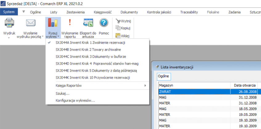 Inwentaryzacja ERP XL - przygotowanie do inwentaryzacji