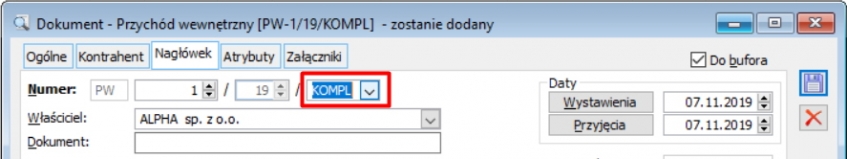 numer dokumentu w ERP XL numer dokumentu w ERP XL